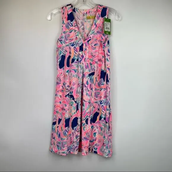 Lily Pulitzer Amina Pelican Pink Head in the Sand dress size XXS pima cotton - Picture 4 of 14